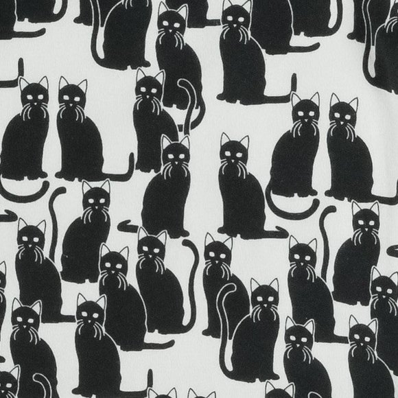 NWT Kate Quinn Long Sleeve Prairie Dress Black Cat Organic Cotton 3-6m - Picture 2 of 2